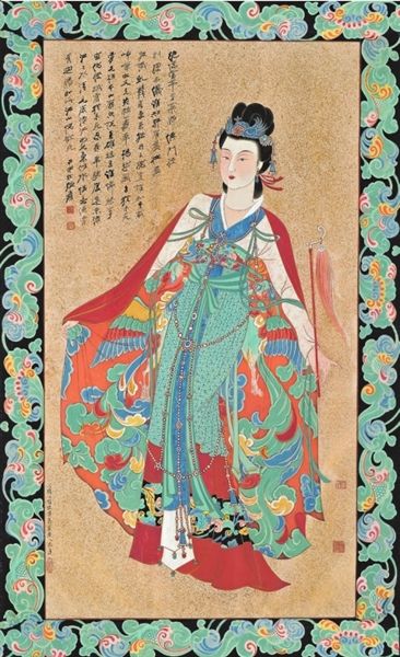 张大千1944年作的《红拂女》在嘉德20周年大观夜场以7130万元成交。　　中国嘉德供图